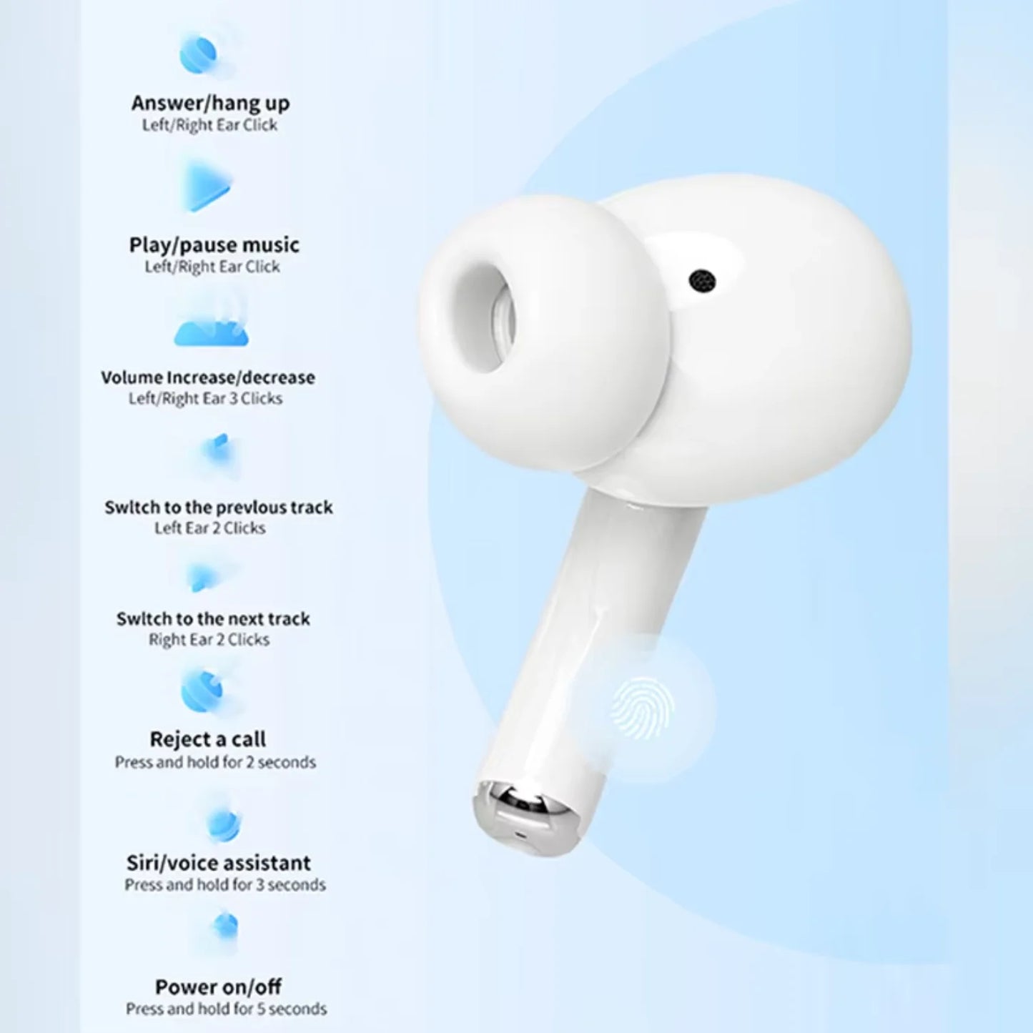 UEESFIT TWS Wireless Bluetooth Earphones Active Noise Cancelling ANC Sport Headphones HiFI Stereo Sound Headset Earbuds With Mic
