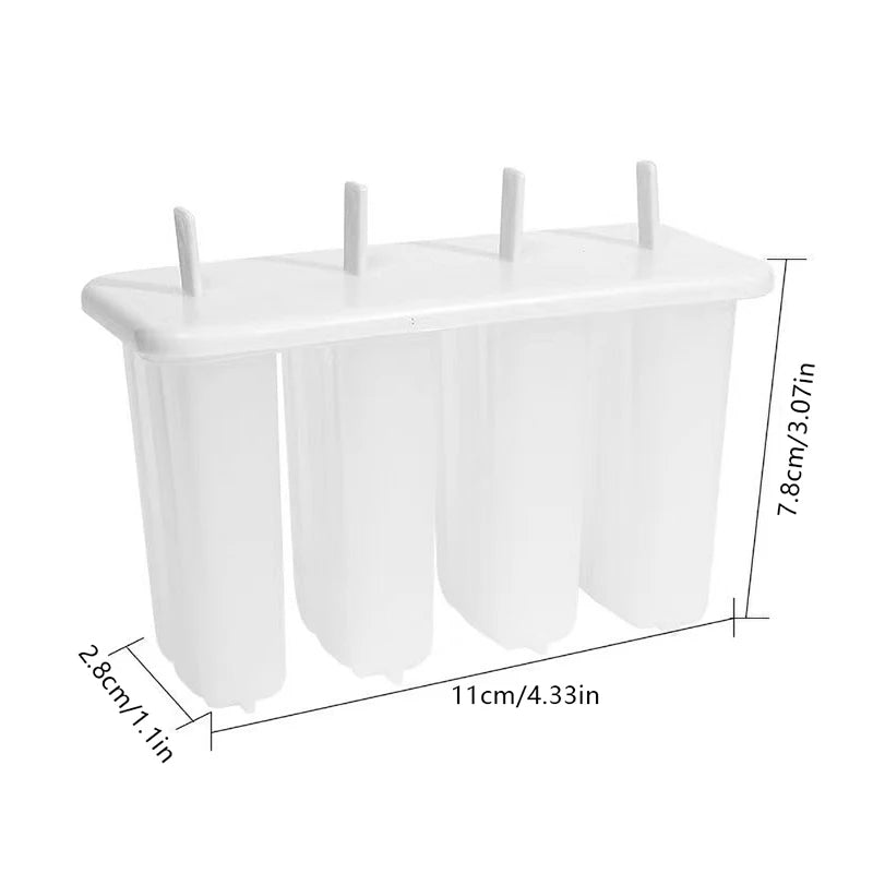 4 Ice Popsicle Mold Set Ice Cream Mold Popsicle Ice Cream Mold Ice Tray DIY Ice Cream Reusable with Stick And Lid Kitchen Tools