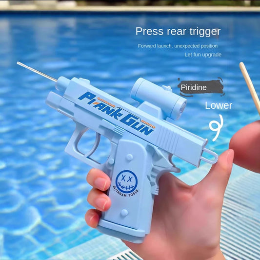 Outdoor Summer Water 2-Way Squirt Gun - Press & Spray Water Gun,Reverse Splash Toy for Prank Fun,Stress Relief, Water Fight Game