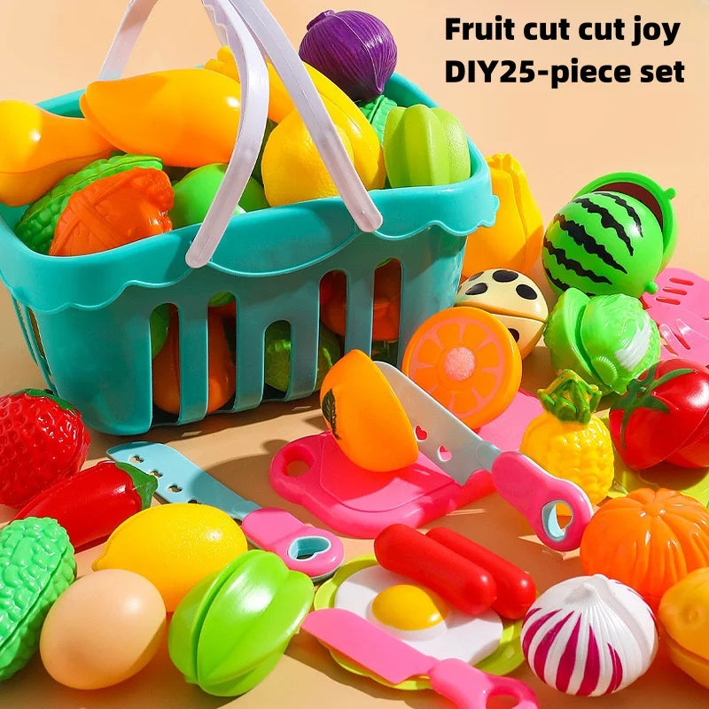 5 PCs Set DIY Fruit Cutting Music Toy Simulation Vegetable Fruit and Vegetable Children's Toy Girl Boy Kitchen Food Set