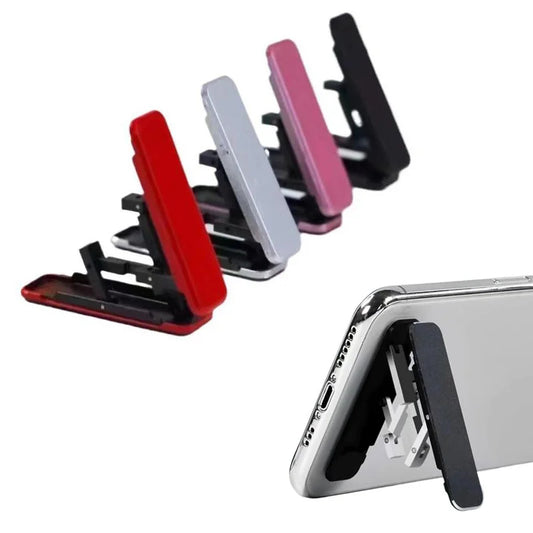 1/3PCS Mini Invisible Foldable Mobile Phone Stand Aluminum Alloy Desktop Mount Material Holder Adjustable Angle For Cellphone