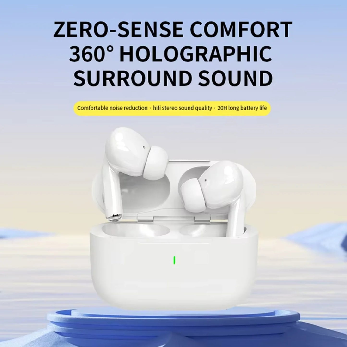 UEESFIT TWS Wireless Bluetooth Earphones Active Noise Cancelling ANC Sport Headphones HiFI Stereo Sound Headset Earbuds With Mic