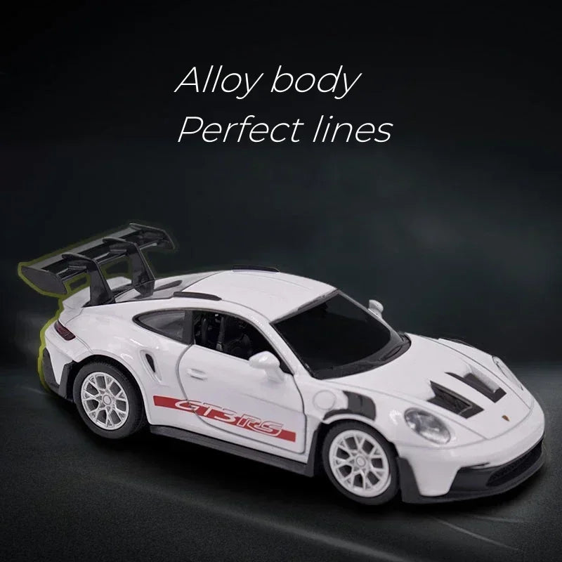 Porsche 911 GT3 RS Premium Alloy Diecast Racing Car Model with Pull-Back Action