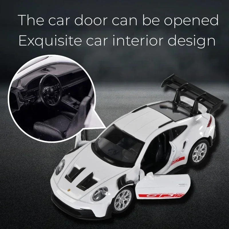 Porsche 911 GT3 RS Premium Alloy Diecast Racing Car Model with Pull-Back Action