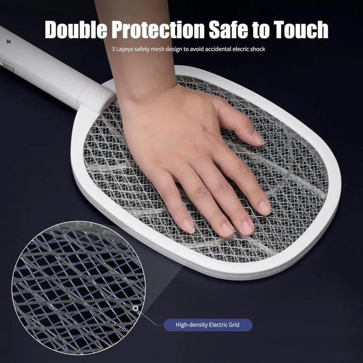 2-in-1 Electric Mosquito Killer Racket with UV LED Lamp USB Rechargeable