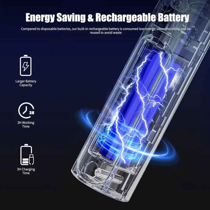 2-in-1 Electric Mosquito Killer Racket with UV LED Lamp USB Rechargeable