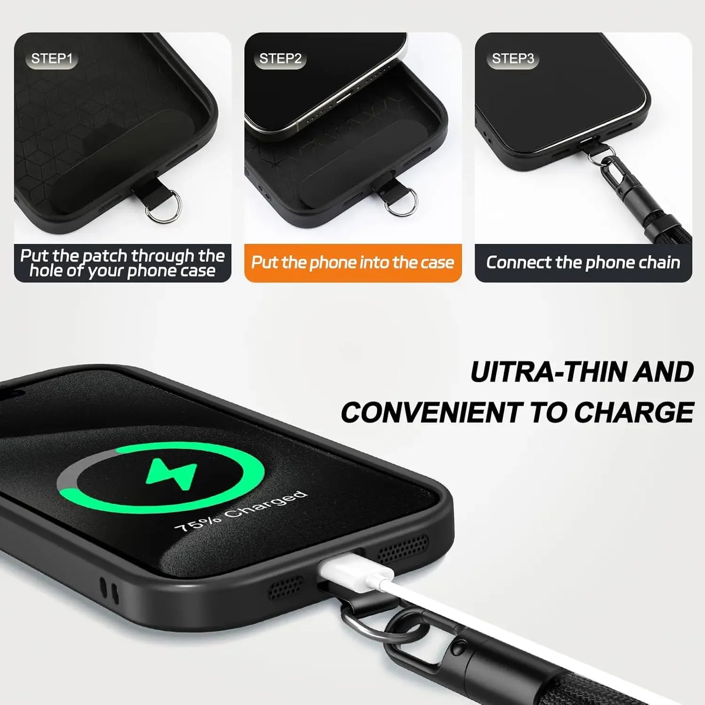 Universal Adjustable Mobile Phone Lanyard Short Wrist Strap with Self-locking Anti-drop Design Durable Polyester Phone Strap